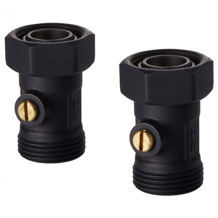 Набор нижнего подключения радиатора прямой раздельный Royal Thermo 3/4"х3/4" EK черный