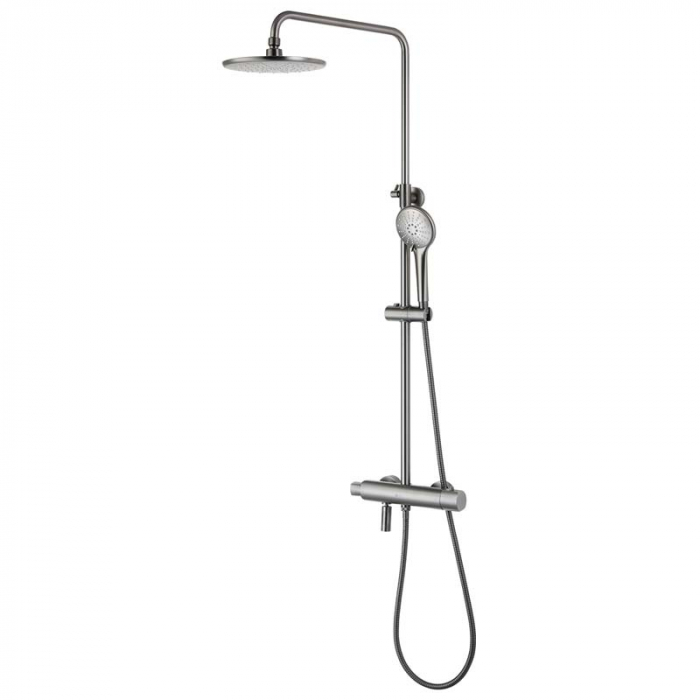 Душевая система LeMark BRONX LM3772GM однорукояточный, регулируемая высота, графит