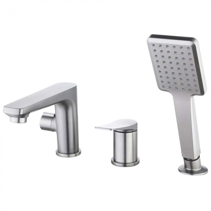 Смеситель для ванны LeMark BRONX LM3745GM однорукояточный, на борт ванны, графит