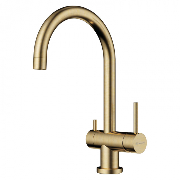 Смеситель для кухни Omoikiri YAMADA-AB однорукояточный, с переключателем на фильтр, латунь, античная латунь