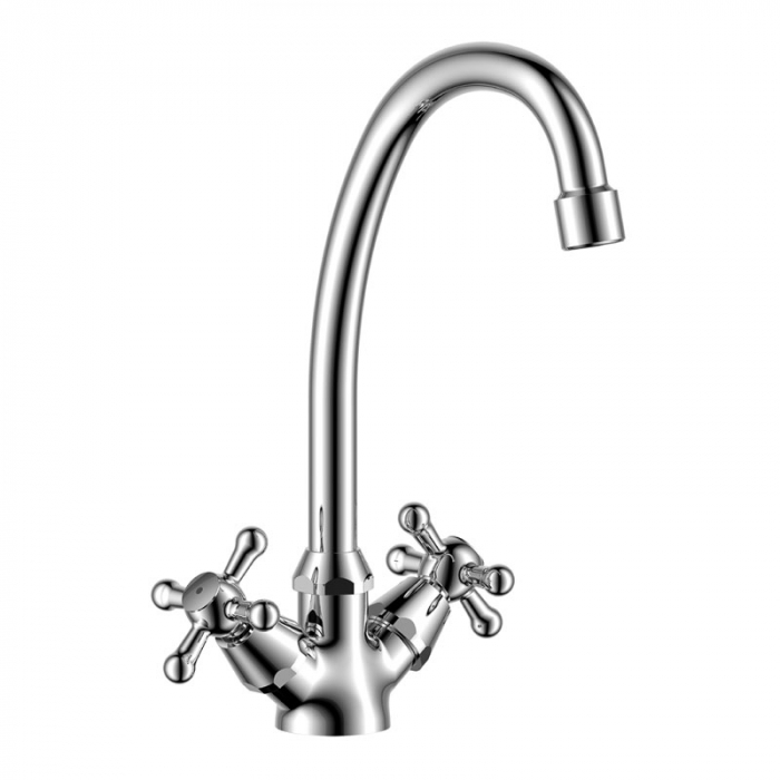 Смеситель для кухни Rossinka Y02-71 двухрукояточный