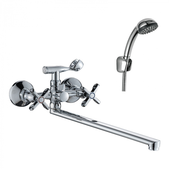 Смеситель для ванны Rossinka RS42-80 двухрукояточный