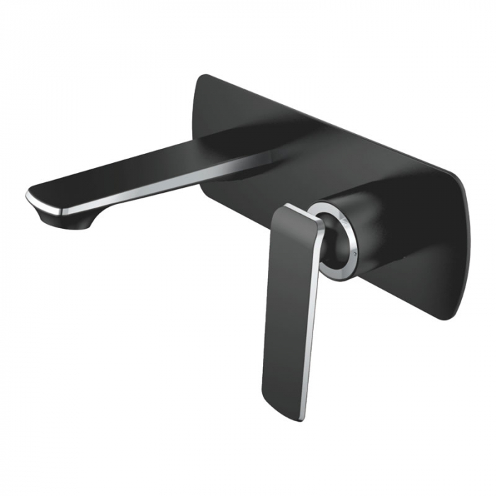 Смеситель для раковины Haiba HB80548-7 встраиваемый, однорукояточный, черный/хром