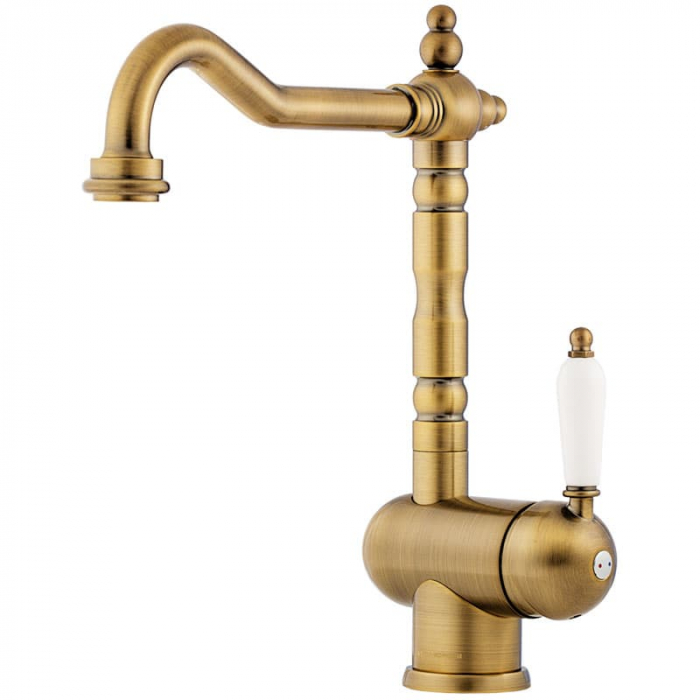 Смеситель для кухни Omoikiri KYOTO-AB однорукояточный, античная латунь