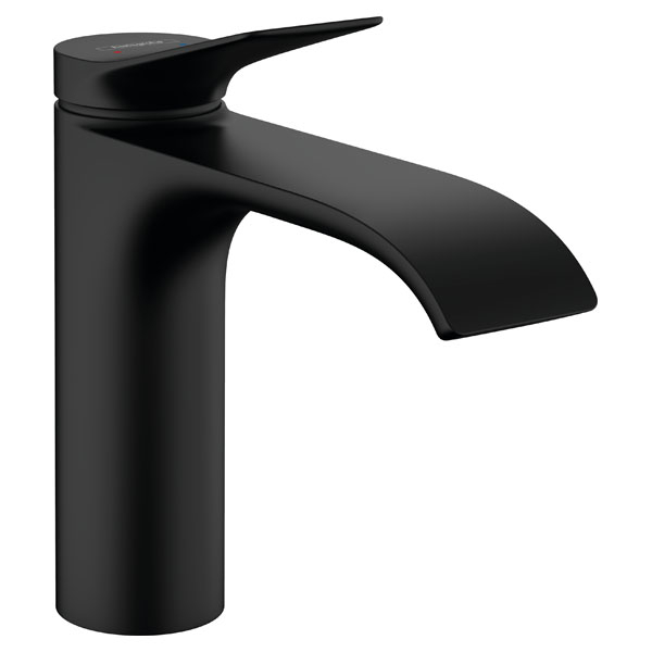 Смеситель для раковины Hansgrohe Vivenis однорукояточный, 110, без сливного гарнитура, матовый черный (75022670)