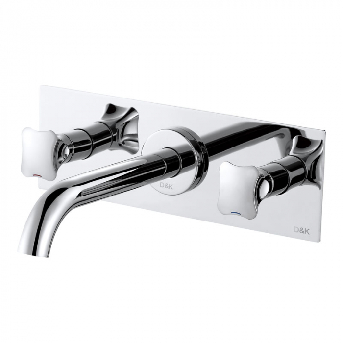 Смеситель для раковины D&amp;K Hessen.Grimm двухрукояточный, встраиваемый в стену DA1384401