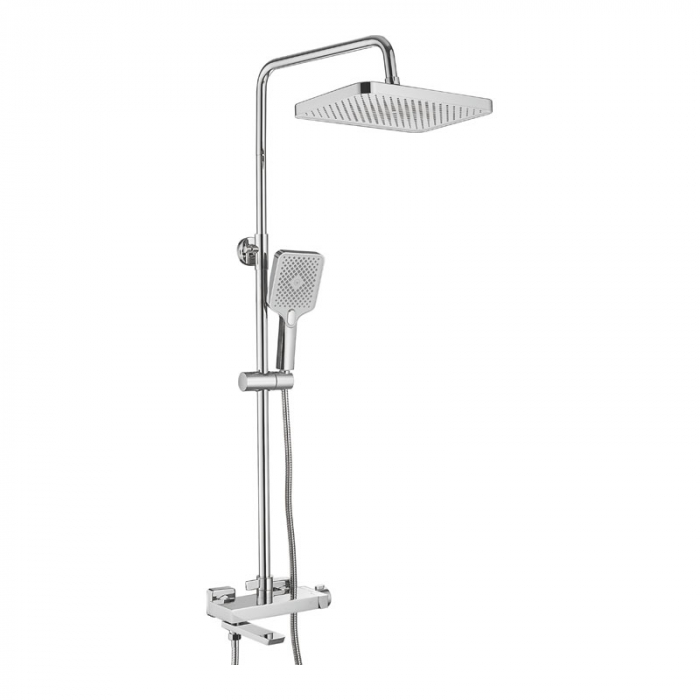 Душевая система BELZ B24672 с однорукояточным смесителем для ванны/душа, хром