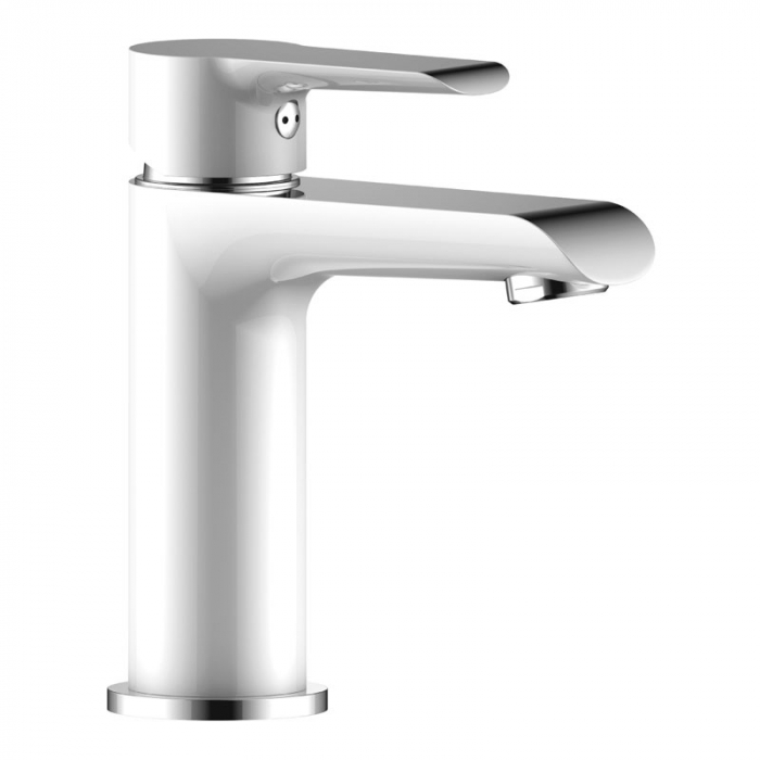 Смеситель для раковины Rossinka W35-12 однорукояточный, белый/хром