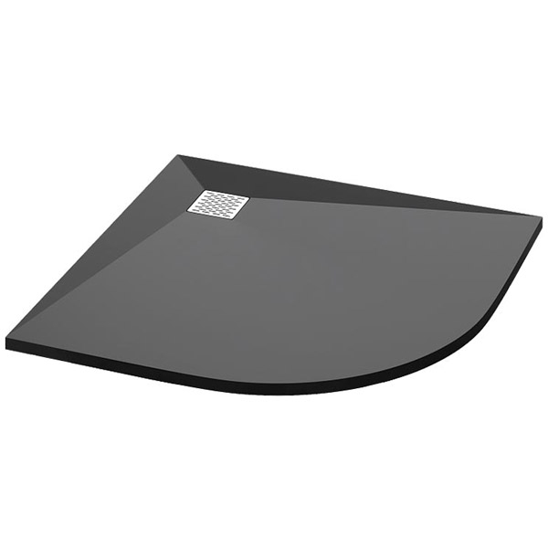 Поддон душевой литьевой Good Door Essentia R 1000×1000 черный