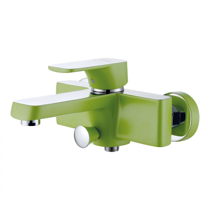 Смеситель для ванны D&amp;K Berlin.Humboldt однорукояточный, зеленый/хром DA1433212