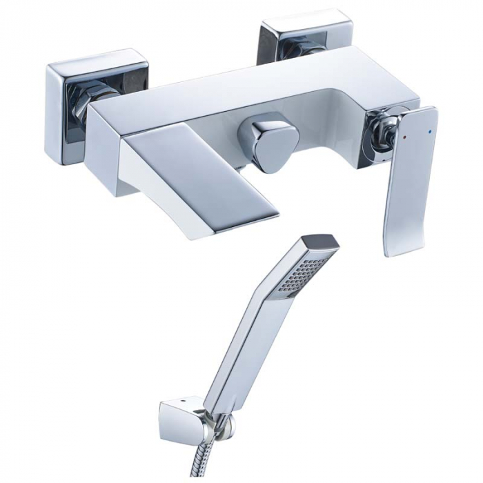 Смеситель для ванны LeMark CONTEST LM5814CW однорукояточный, хром/белый