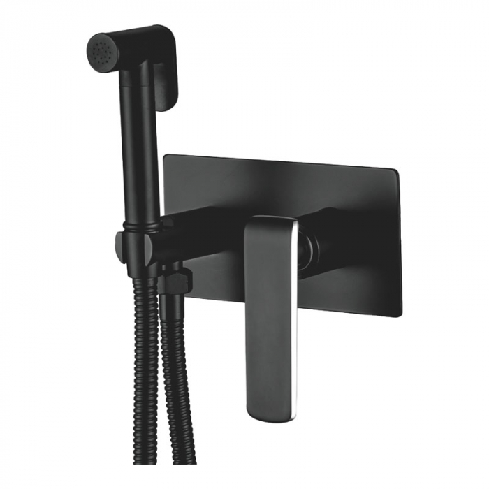 Смеситель для гигиенического душа Haiba HB55548-7 однорукояточный, черный/хром