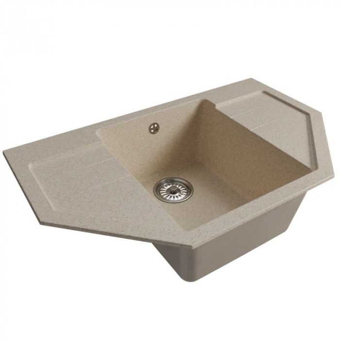 Мойка кухонная композитная MixLine ML-GM24 бежевая
