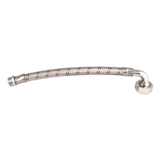 Шланг резиновый в металлооплетке Jemix 1/2"×1", L=30 см, для насосных станций