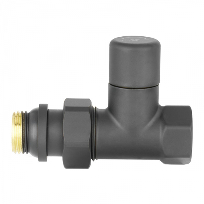 Клапан радиаторный регулирующий прямой Varmega VMDV02 DN15 (1/2") черный