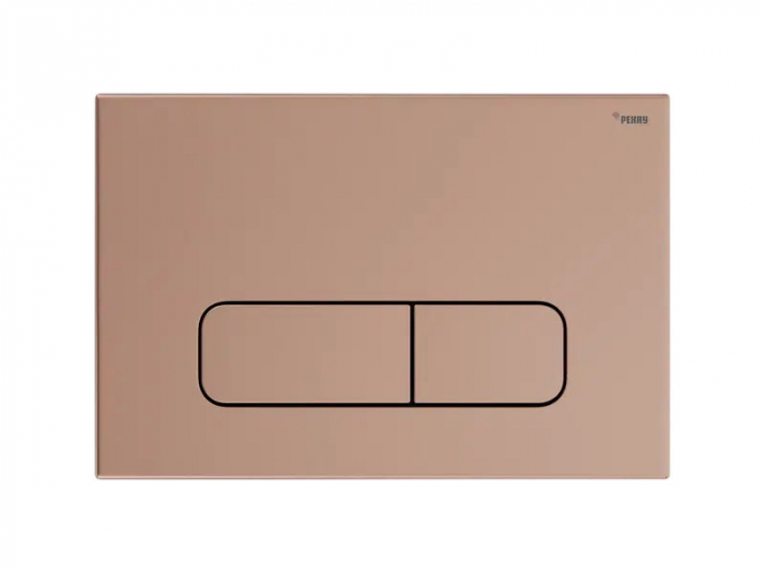 Панель смыва РЕХАУ NOVA ELLIPSE 001 с овальными клавишами, пластик, розовое золото, матовый