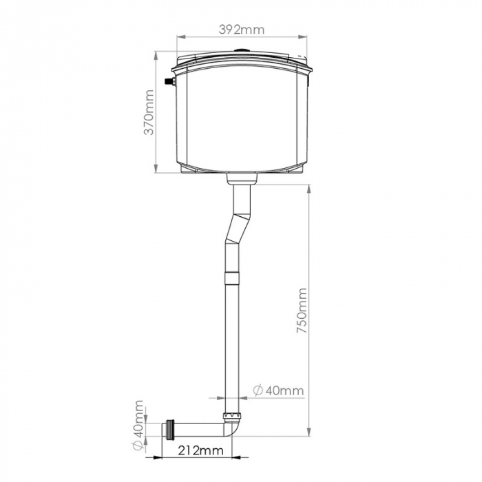 Бачок смывной для чаши Генуя Aquanova 4092