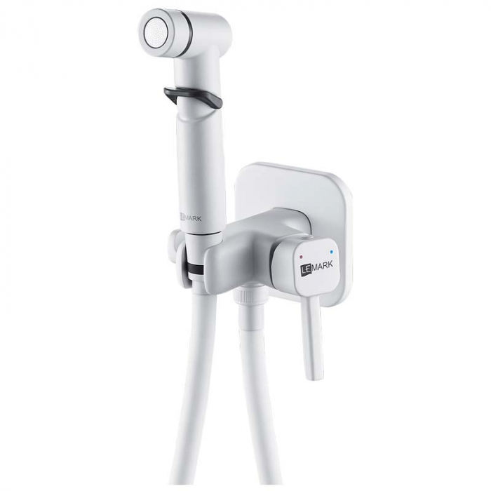 Смеситель для гигиенического душа LeMark SOLO LM7165MW однорукояточный, встраиваемый в стену, белый