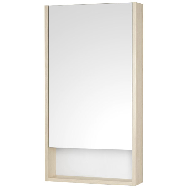 Зеркальный шкаф Акватон Сканди 45 белый, дуб верона 1A252002SDB20