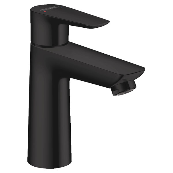 Смеситель для раковины Hansgrohe Talis E однорукояточный, 110, со сливным гарнитуром, матовый черный (71710670)