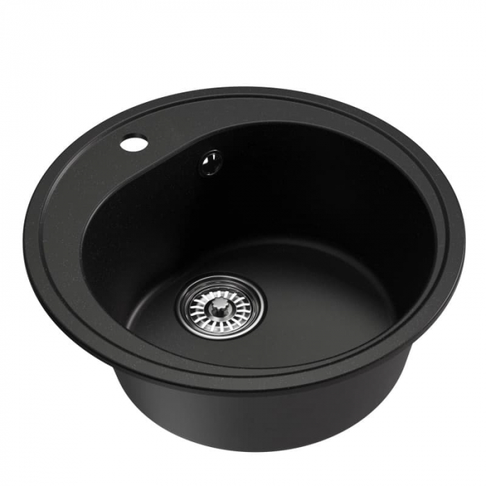 Мойка из искусственного камня MixLine КОМФОРТ МЛ-ГМ11 500/180 ультра-черная