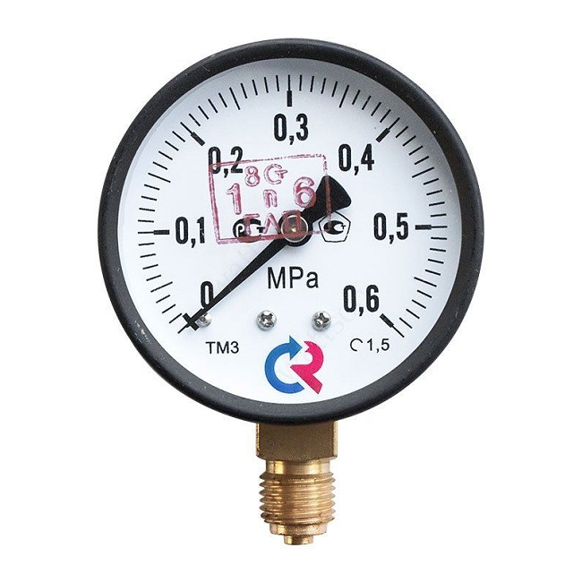Манометр технический Росма ТМ-310 Р.00 (0– 0,4 МПа) M12×1,5. 2,5