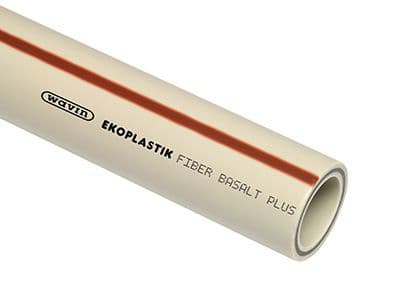 Труба полипропиленовая PP-RCT FIBER BASALT PLUS S4 SDR9 (PN22) 125×14,0 Ekoplastik