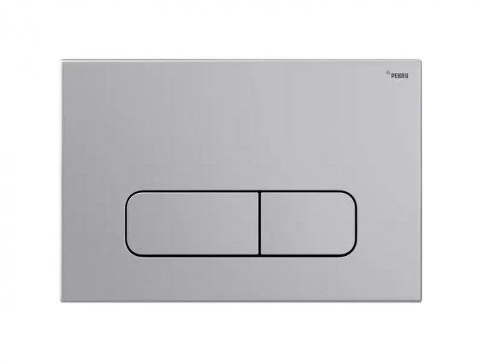 Панель смыва РЕХАУ NOVA ELLIPSE 001 с овальными клавишами, пластик, серебристый, матовый