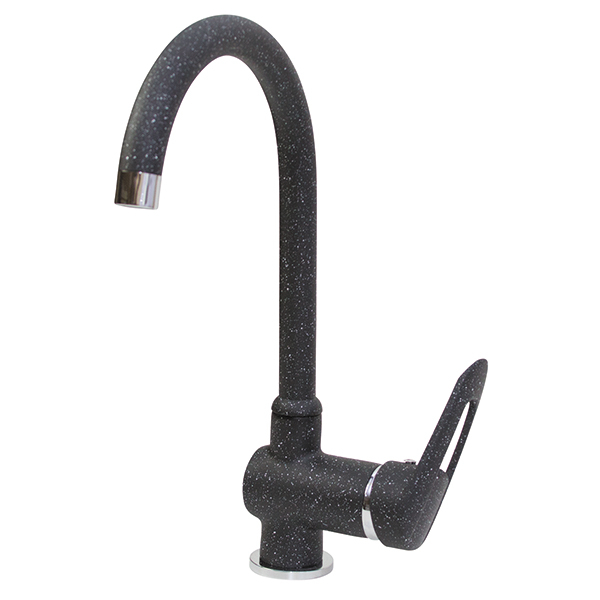 Смеситель для кухни Mixline ML-GS04 (308) однорукояточный, черный