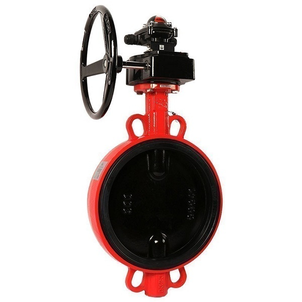 Затвор дисковый поворотный с редуктором Рашворк 200-П.02 DN150 PN16 м/ф, GG25/GGG40/EPDM, с концевыми выключателями