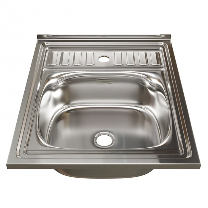 Мойка кухонная MixLine 600×500/160-0,4 накладная, нержавеющая сталь