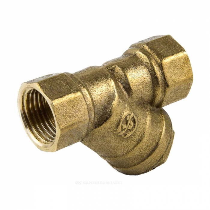 Фильтр сетчатый косой с магнитной вставкой Aquasfera 4006-01 DN15 (1/2") в-в, латунь