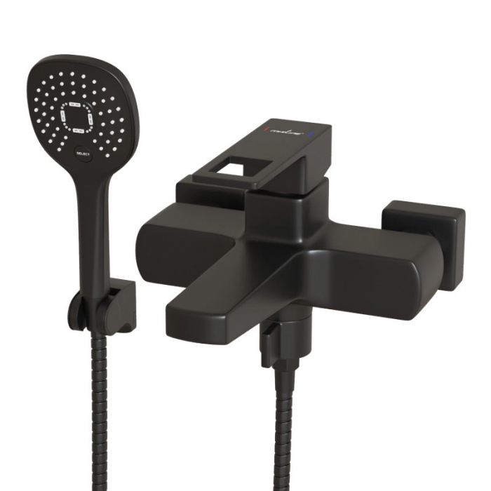 Смеситель для ванны 35k MIXLINE ML34-01 Solo Black