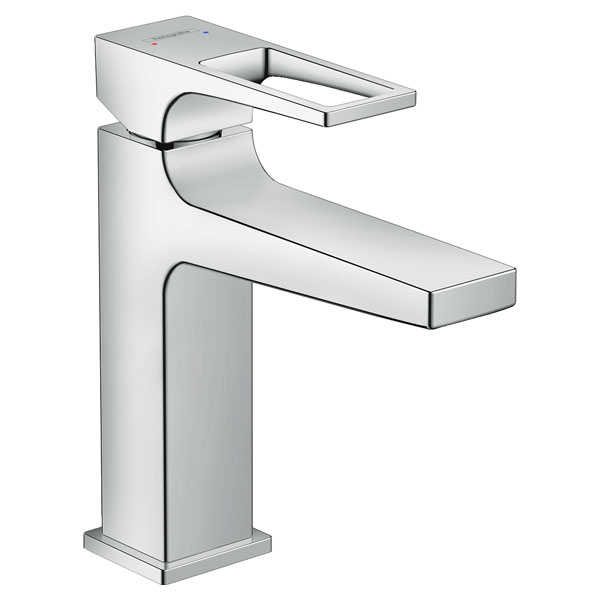 Смеситель для раковины Hansgrohe Metropol однорукояточный, 110, со сливным клапаном Push-Open, хром (74507000)