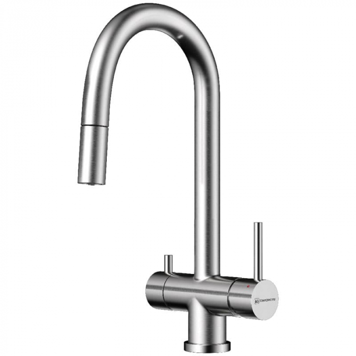 Смеситель для кухни Omoikiri AKITA-S-BN однорукояточный, нержавеющая сталь