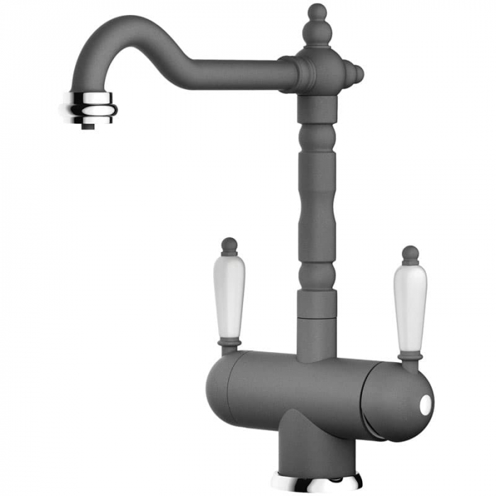 Смеситель для кухни Omoikiri AMAGASAKI-PL однорукояточный, с переключателем на фильтр, платина