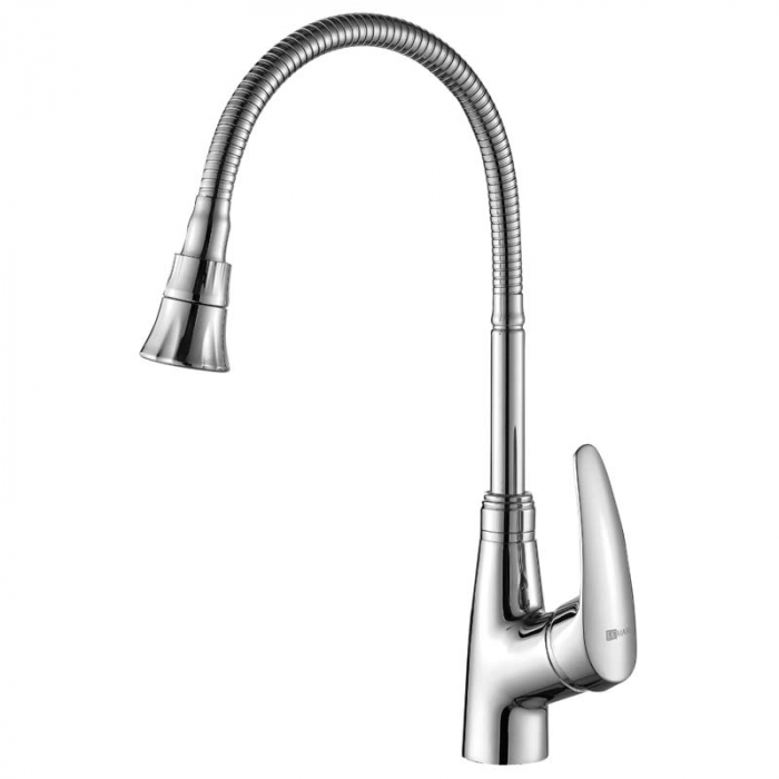 Смеситель для кухни LeMark LINARA LM0413C однорукояточный, с гибким изливом, хром