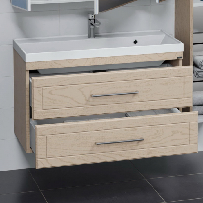 Тумба для раковины Санта Венера-100 дуб бежевый, подвесная (ум. Classic-100) 221020