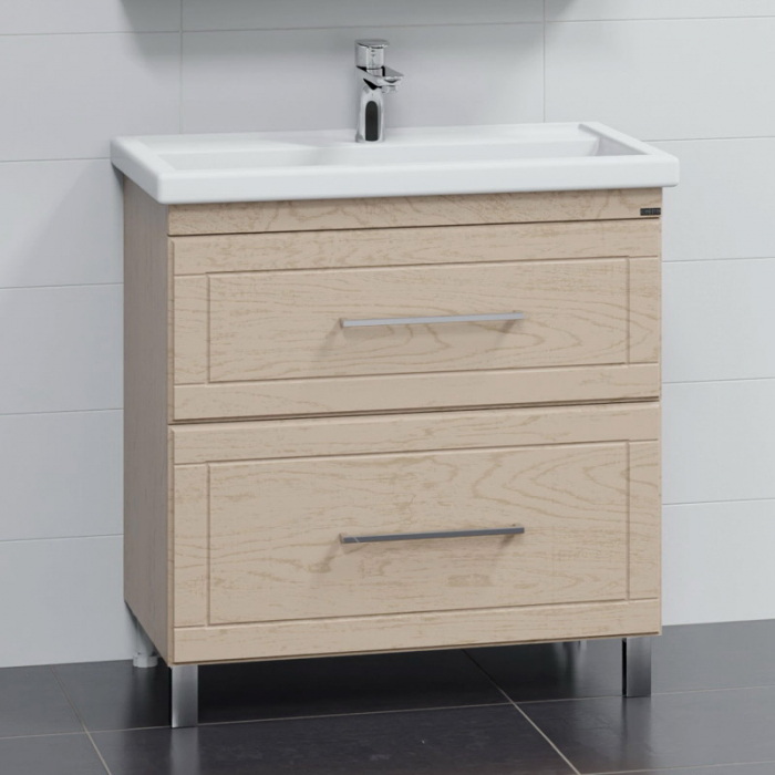 Тумба для раковины Санта Венера-80 дуб бежевый, напольная (ум. Фостер-80) 221016