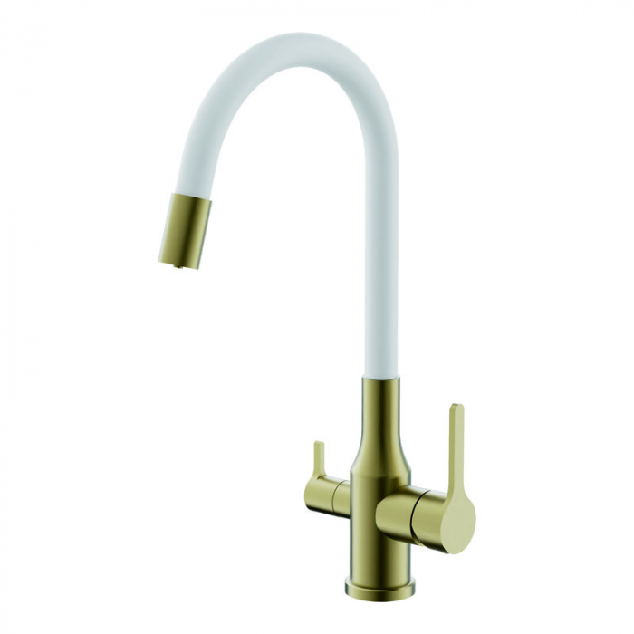 Смеситель для кухни BELZ B76814-5 однорукояточный, золото