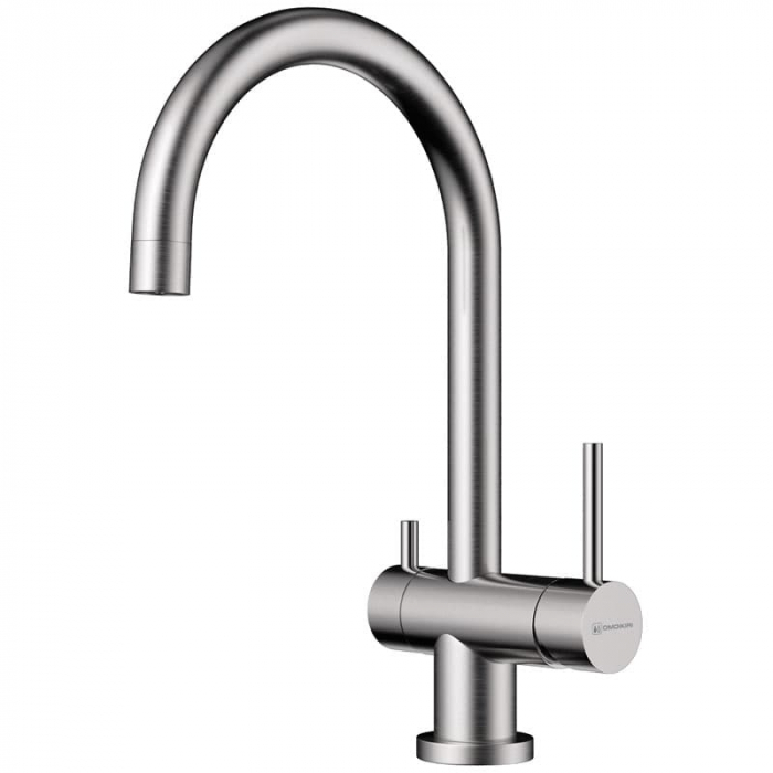 Смеситель для кухни Omoikiri YAMADA-BN однорукояточный, с переключателем на фильтр, нержавеющая сталь