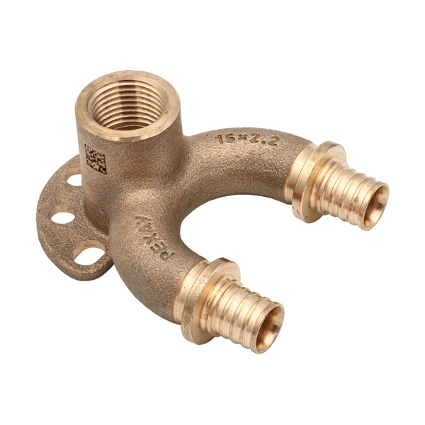 Проточный настенный угольник 16/16-Rp 1/2 короткий RX+ Рехау