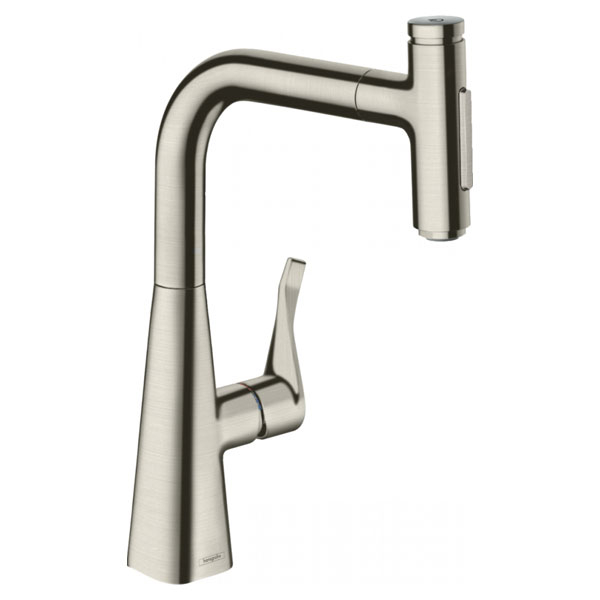 Смеситель для кухни Hansgrohe Metris Select M71 однорукояточный, сталь (73822800)