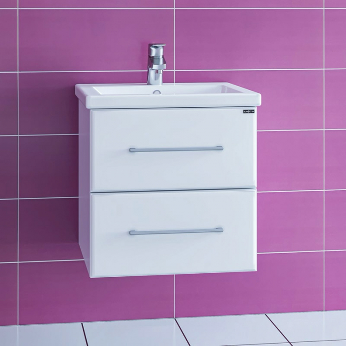 Тумба для раковины Санта Омега-50 2 ящика подвесная (ум. Фостер-50) 207035