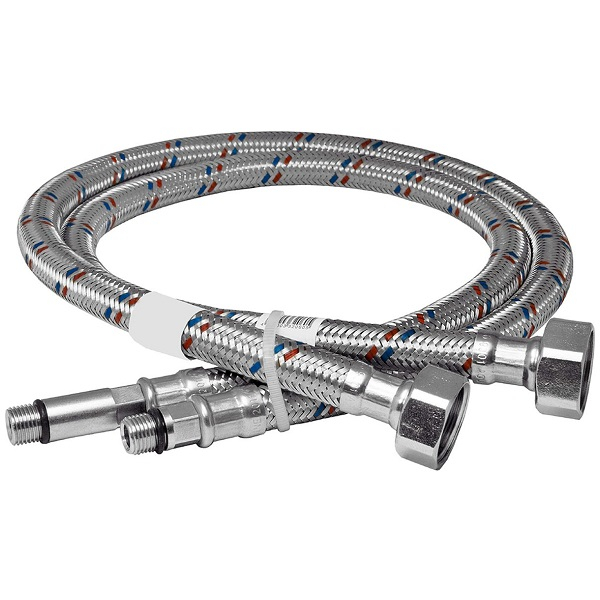 Гибкая подводка для смесителя EPDM/нерж. М10×1/2" L=1,0 м (пара)