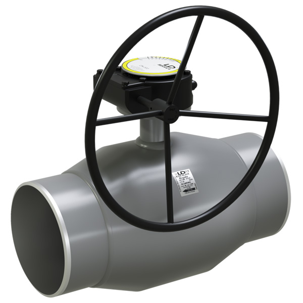 Кран шаровой LD КШ.Ц.П.Р. Regula 300.025.Н/П.02 DN300 PN25 с-с, сталь, с редуктором