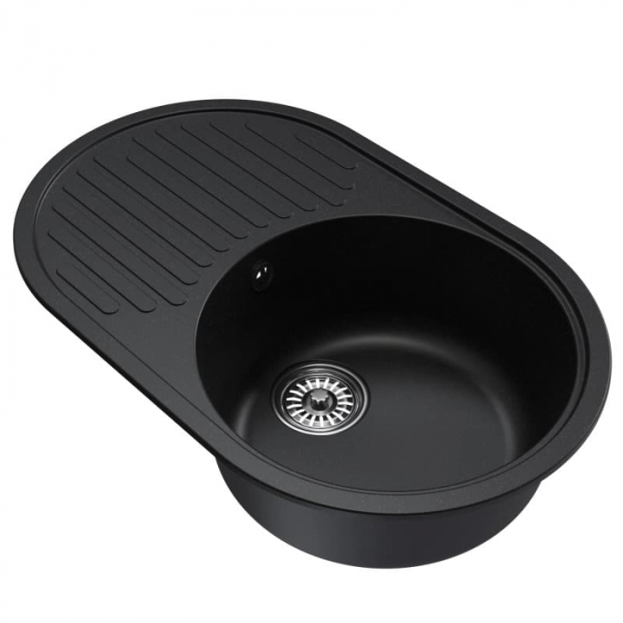 Мойка кухонная композитная MixLine ML-GM16 ультра-черная