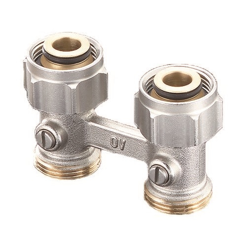 Узел нижнего подключения радиатора прямой Oventrop Мultiflex F ZB 3/4"НГ x 3/4"НР