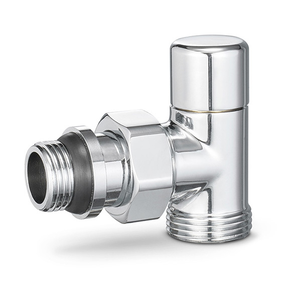Клапан радиаторный настроечный угловой Varmega VMDV03 DN15 (1/2"×3/4"EK) хром
