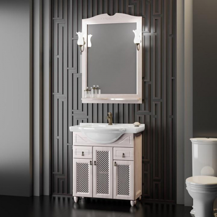 Комплект мебели для ванной комнаты Opadiris ТИБЕТ 70, беленый бук